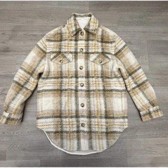 Aritzia Jackets & Blazers - Wilfred Free Ganna Shirt Jacket Womens Small Plaid Wool Shacket Aritzia